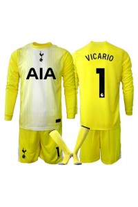 Fotbalové Dres Tottenham Hotspur Guglielmo Vicario #1 Brankářské Dětské Třetí Oblečení 2025-26 Dlouhý Rukáv (+ trenýrky)